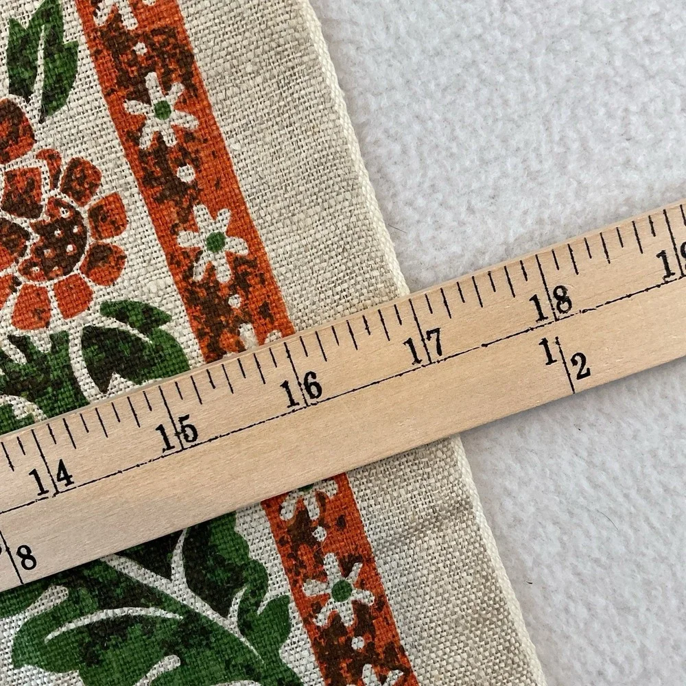 Kay Dee Handprints Linen Kitchen Towel Pineapple Floral Palm Leaves Vintage